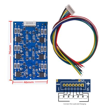 2.7V/16V LTO 6S 밸런스 보드/슈퍼캐패시터 커패시터 보호 보드 - 이미지 2
