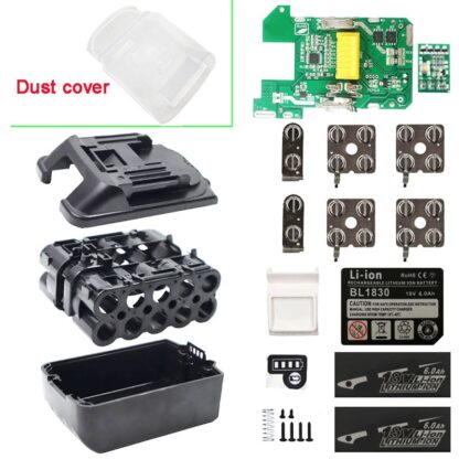 BL1830 리튬 이온 배터리 케이스 충전 보호 회로 기판 박스 PCB Makita 18V 3.0Ah 6.0Ah, 레이블 먼지 커버 BL1860 BL1430 - 이미지 3