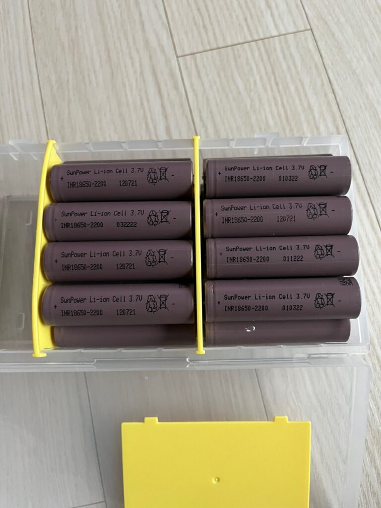 묻지마!썬파워 18650 2200mah 개당으로 판매(중고)